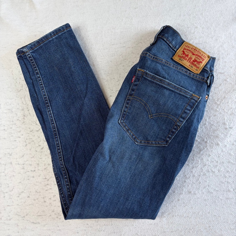 Levi's 512 Slim Taper Jeans Mens 31x32 Blue Denim Stretch
